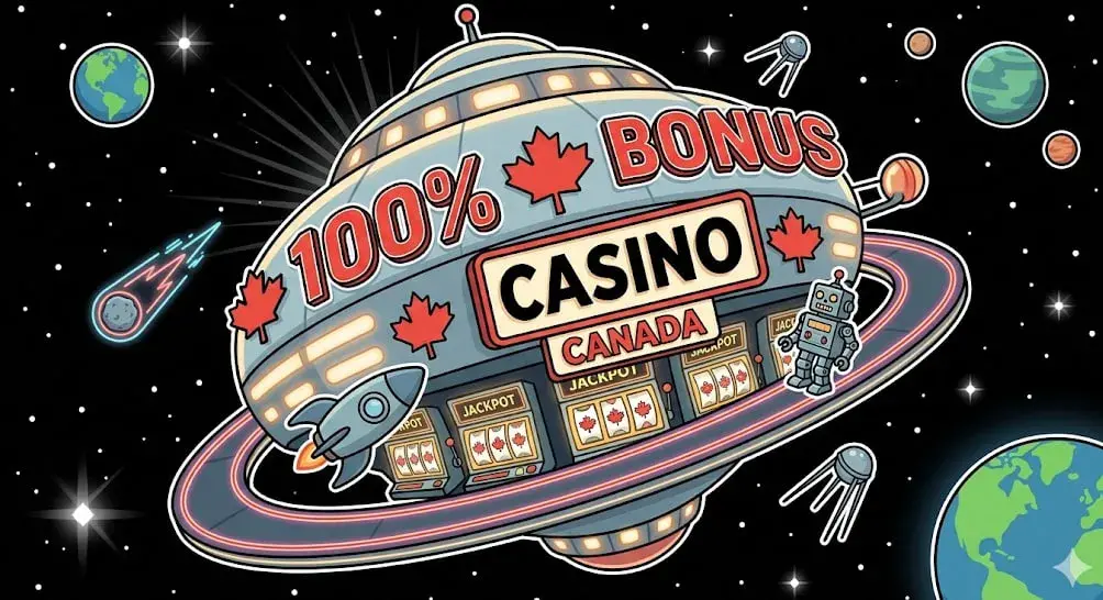 Canada casino 100% bonus UFO in space for cosmic games at freeslots99.com
