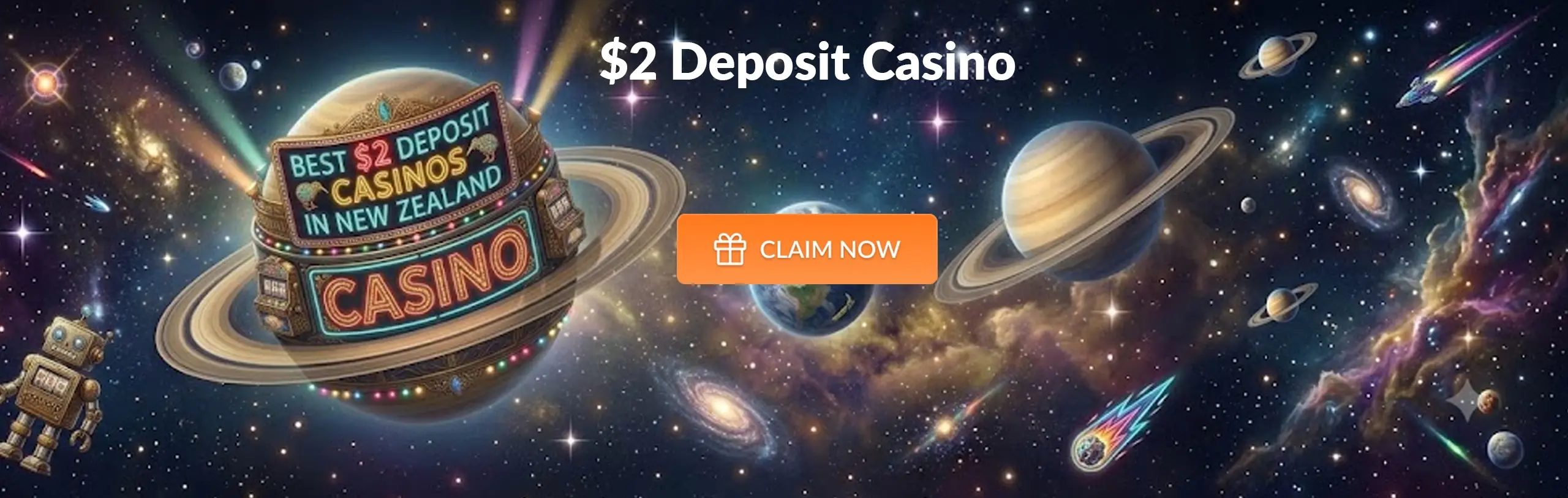 Main desktop banner $2 Deposit Casino