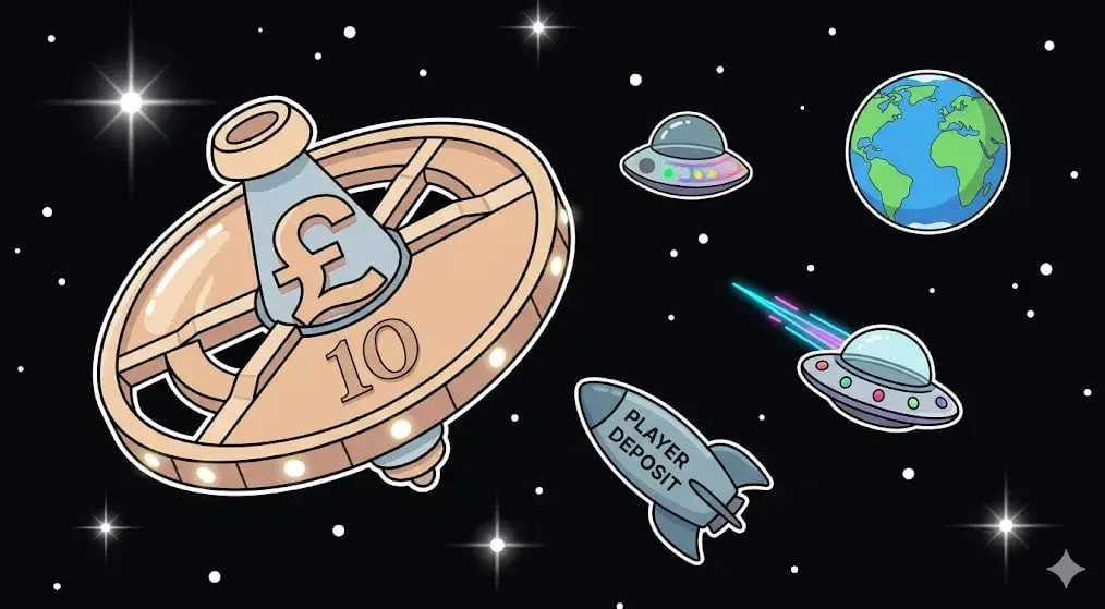 £10 coin roulette space station flying through the galaxy for freeslots99.com