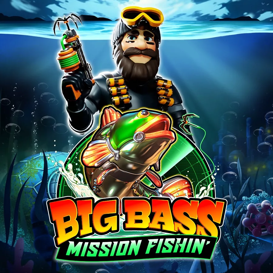 Big Bass Mission Fishin Icon Logo