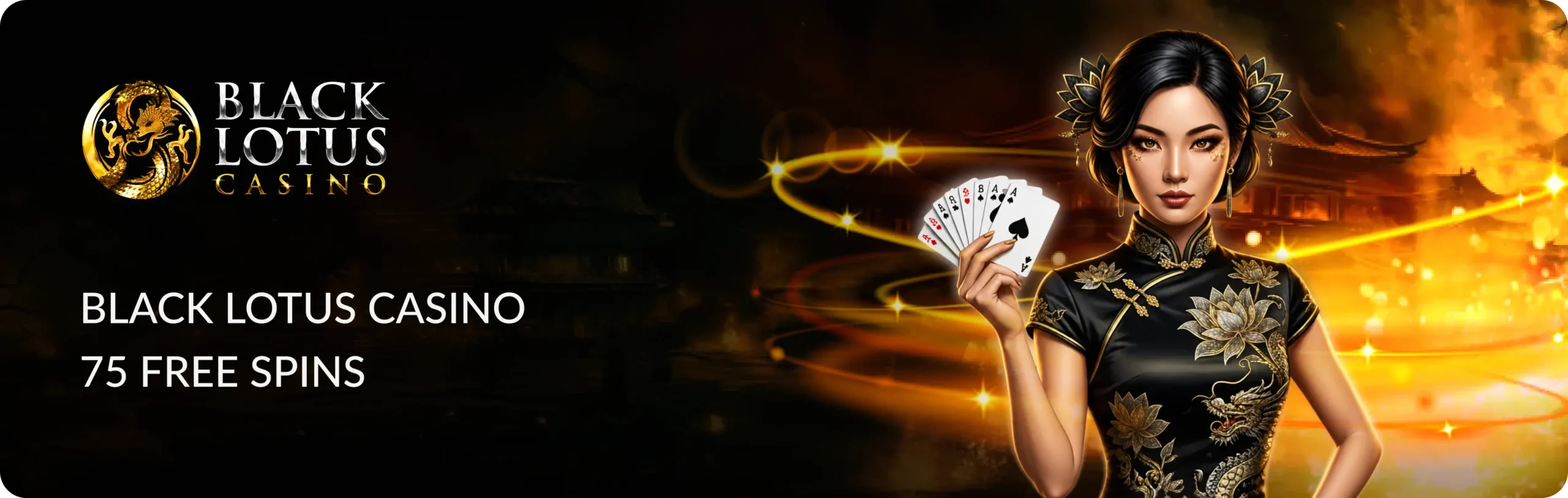 Main banner Black Lotus Casino 75 Free Spins No Deposit