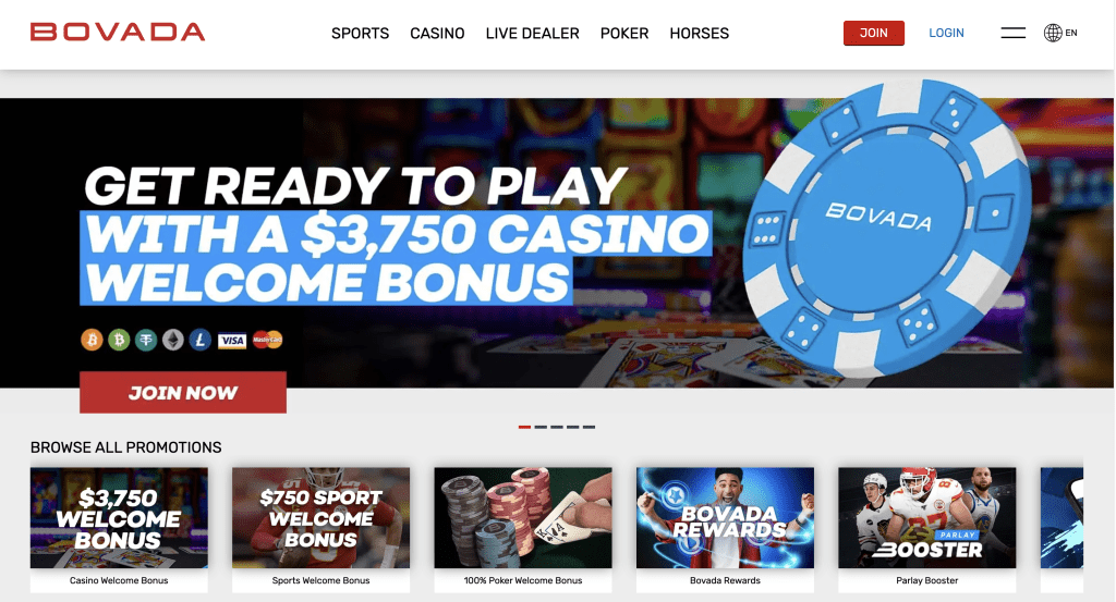 Bovada Casino Lobby