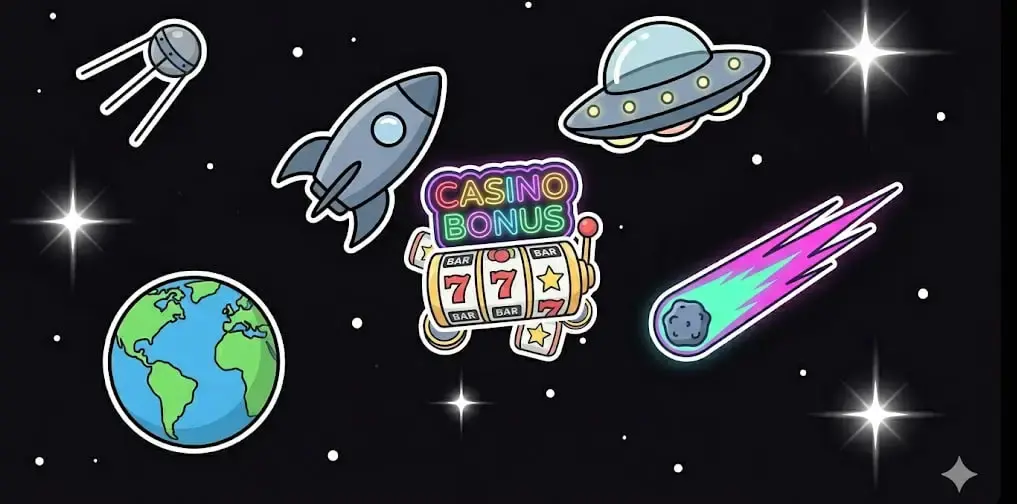 Casino bonus slot machine in space for cosmic games at freeslots99.com