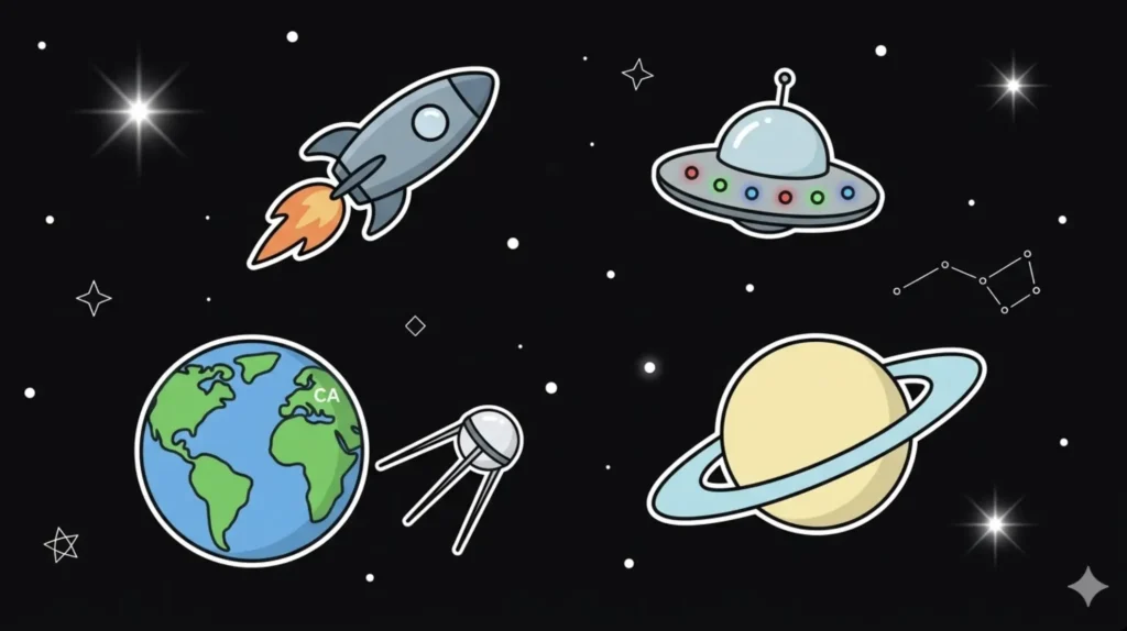 Space satellite with roulette wheel labeled 'Canadian Casino Bonus Codes' orbiting Earth, representing Canadian casino bonuses at FreeSlots99