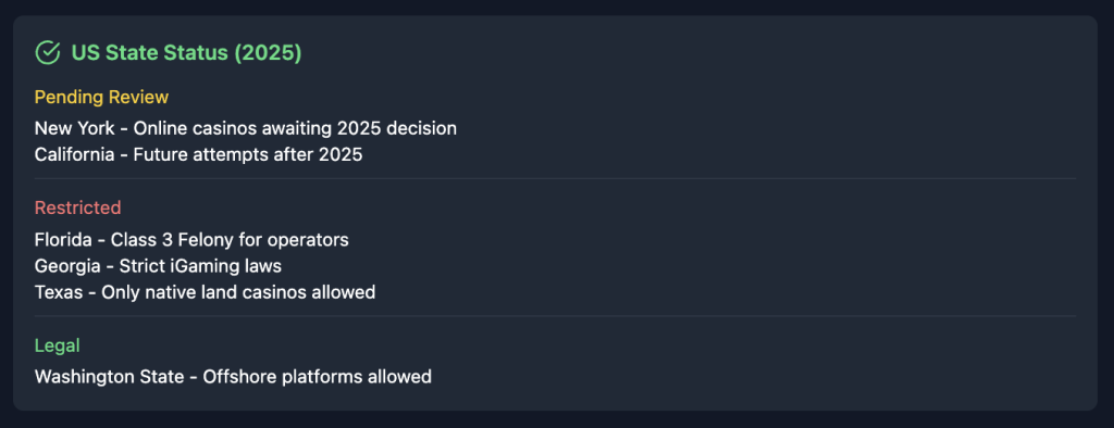 Drake Casino Regional Restrictions
