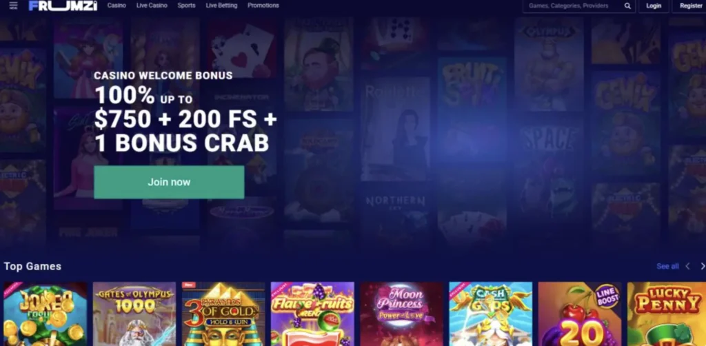 Frumzi Casino Lobby