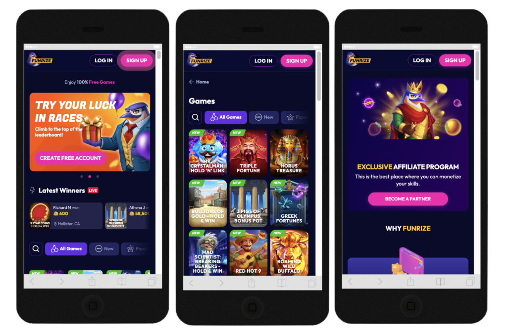 Funrize Mobile Compatibility