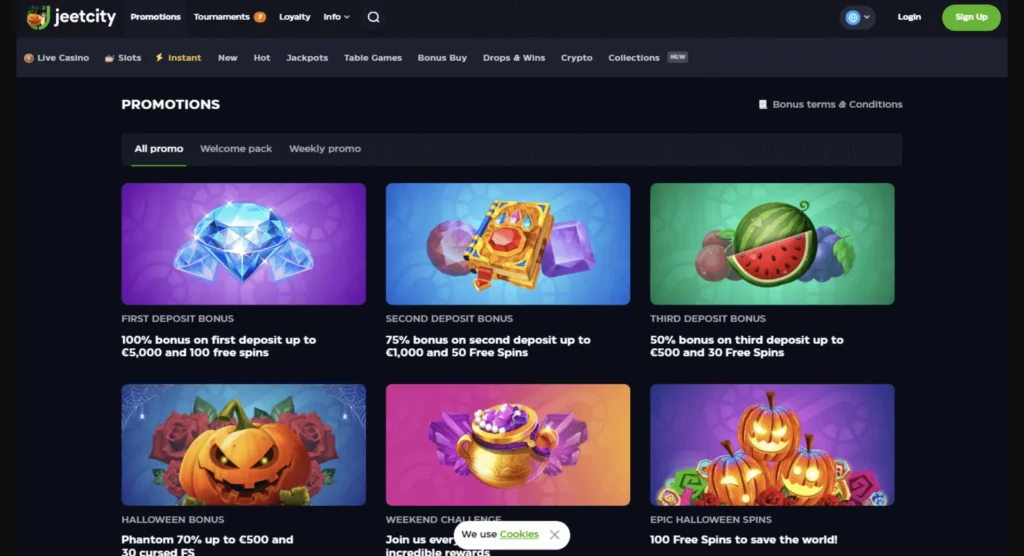 JeetCity Casino Screenshot 1