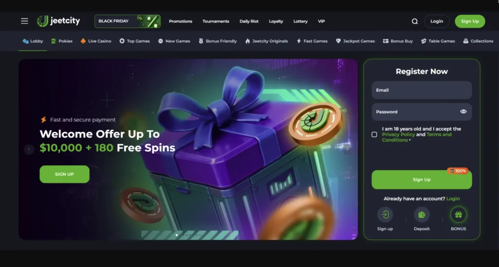 JeetCity Casino Screenshot 2