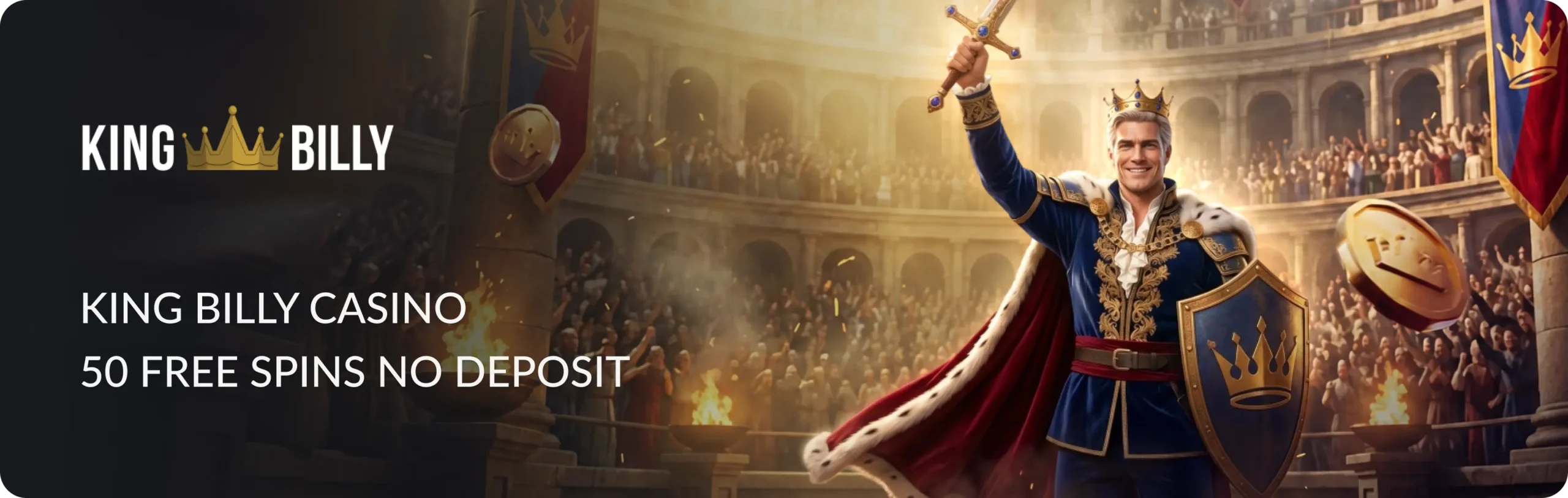 Main banner King Billy Casino 50 Free Spins No Deposit Bonus
