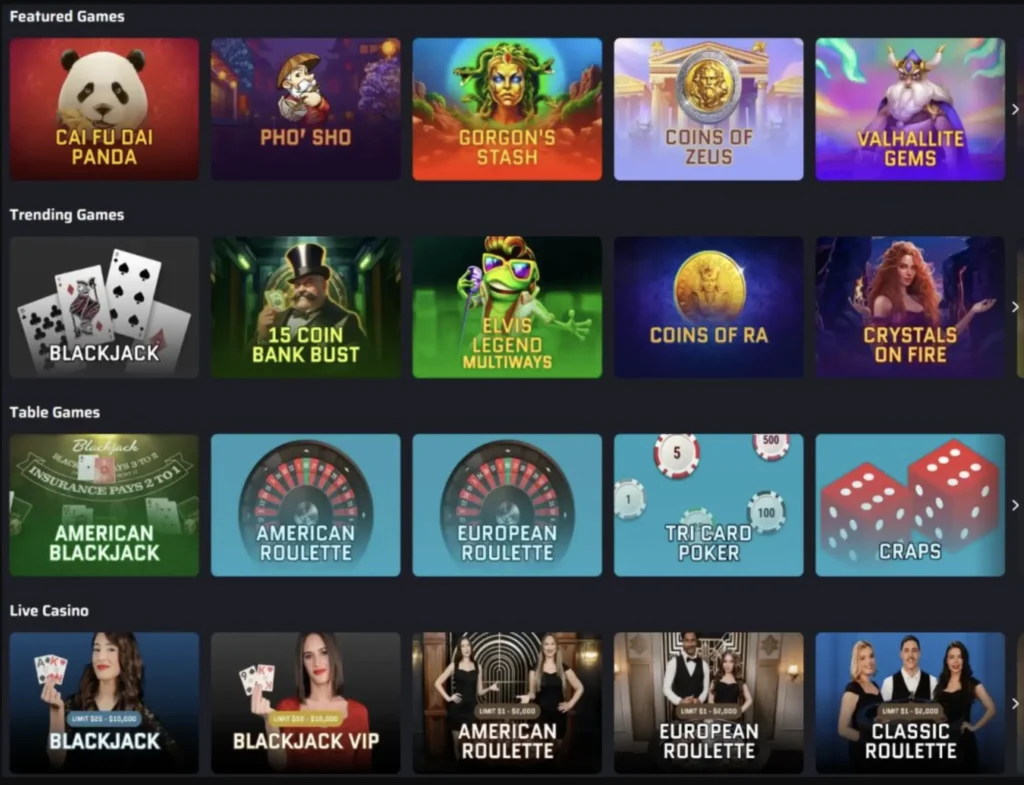 Lucky Rebel Casino Lobby