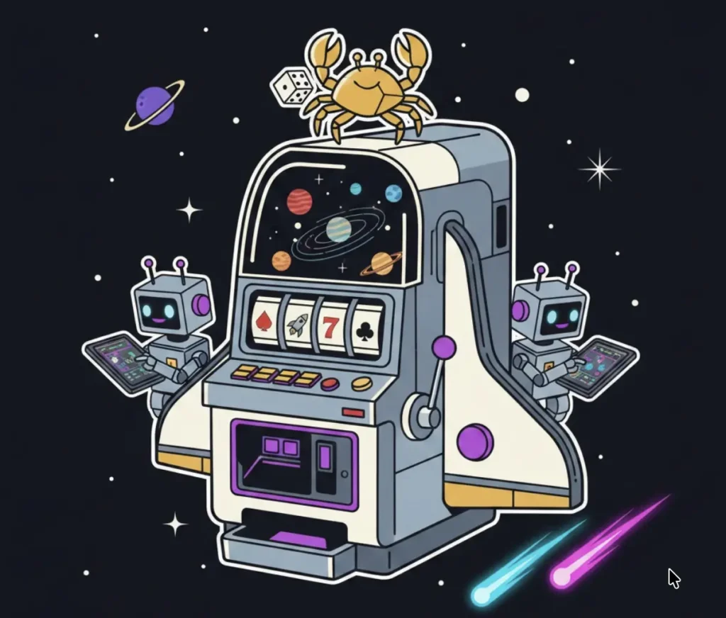 Space-themed slot machine illustration for Maryland online casinos content on Freeslots99