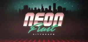 Neon Fruit Cityscape