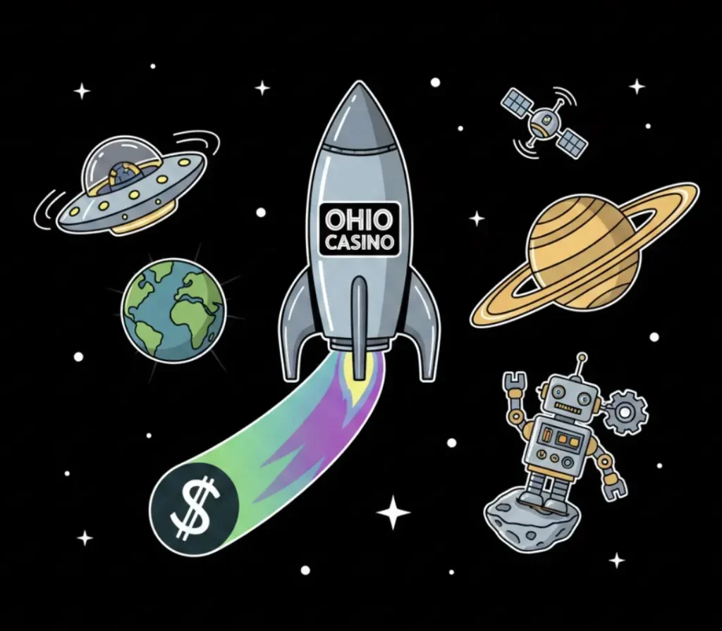 Ohio Casino rocket launching with jackpot for Ohio online gambling content