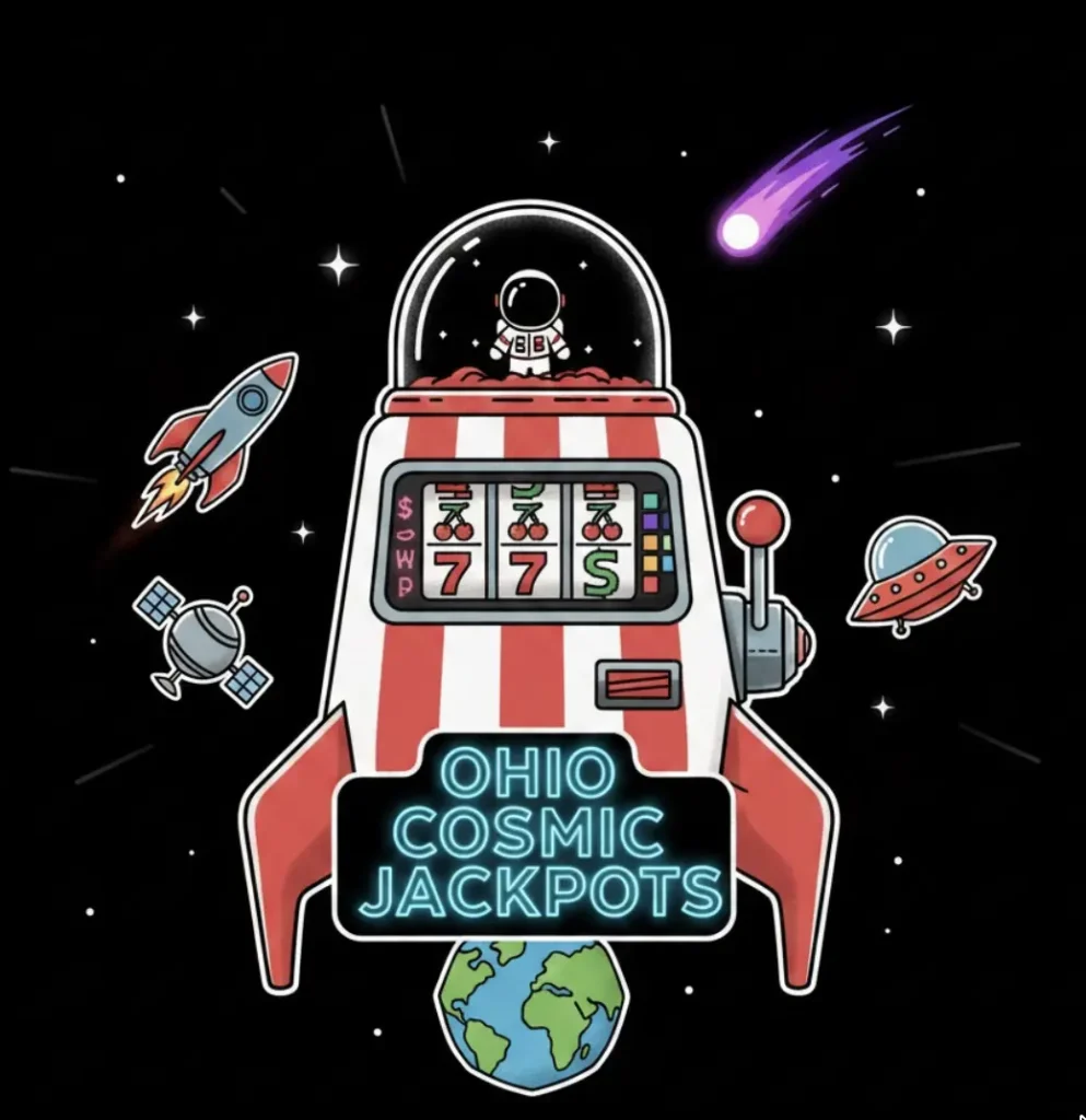 Ohio Cosmic Jackpots slot machine in space for Ohio online casinos guide on Freeslots99