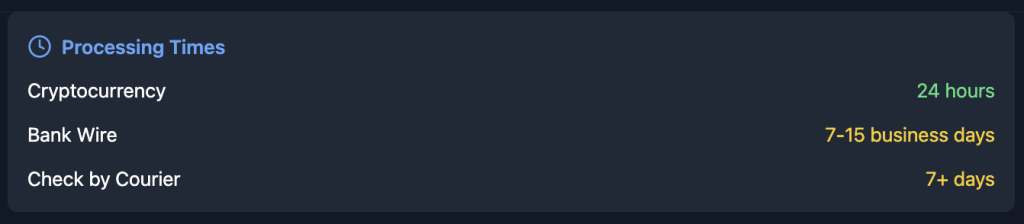 Wild Casino Withdrawal Processing Times