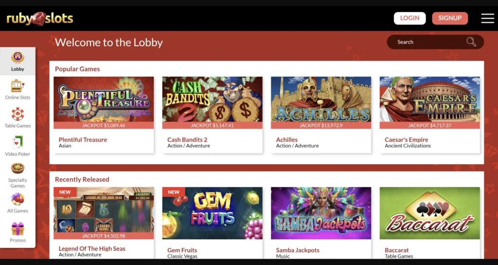 Ruby Slots Screenshot 1