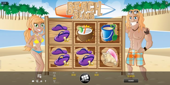 Play Beach Bums Scratch and Win