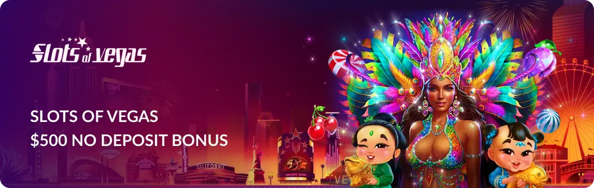 Main banner Slots of Vegas $500 No Deposit Bonus