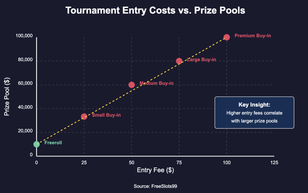 Tournament Entry Costs vs. Prize Pools