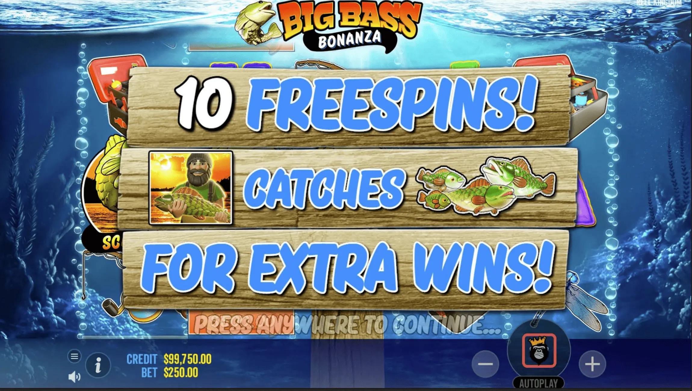 Big Bass Bonanza Free Spins bonus round