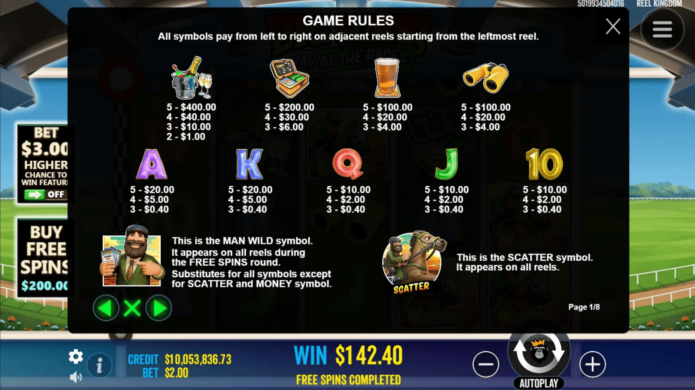 Big Bass Day at the Races Mega Win celebration screen
