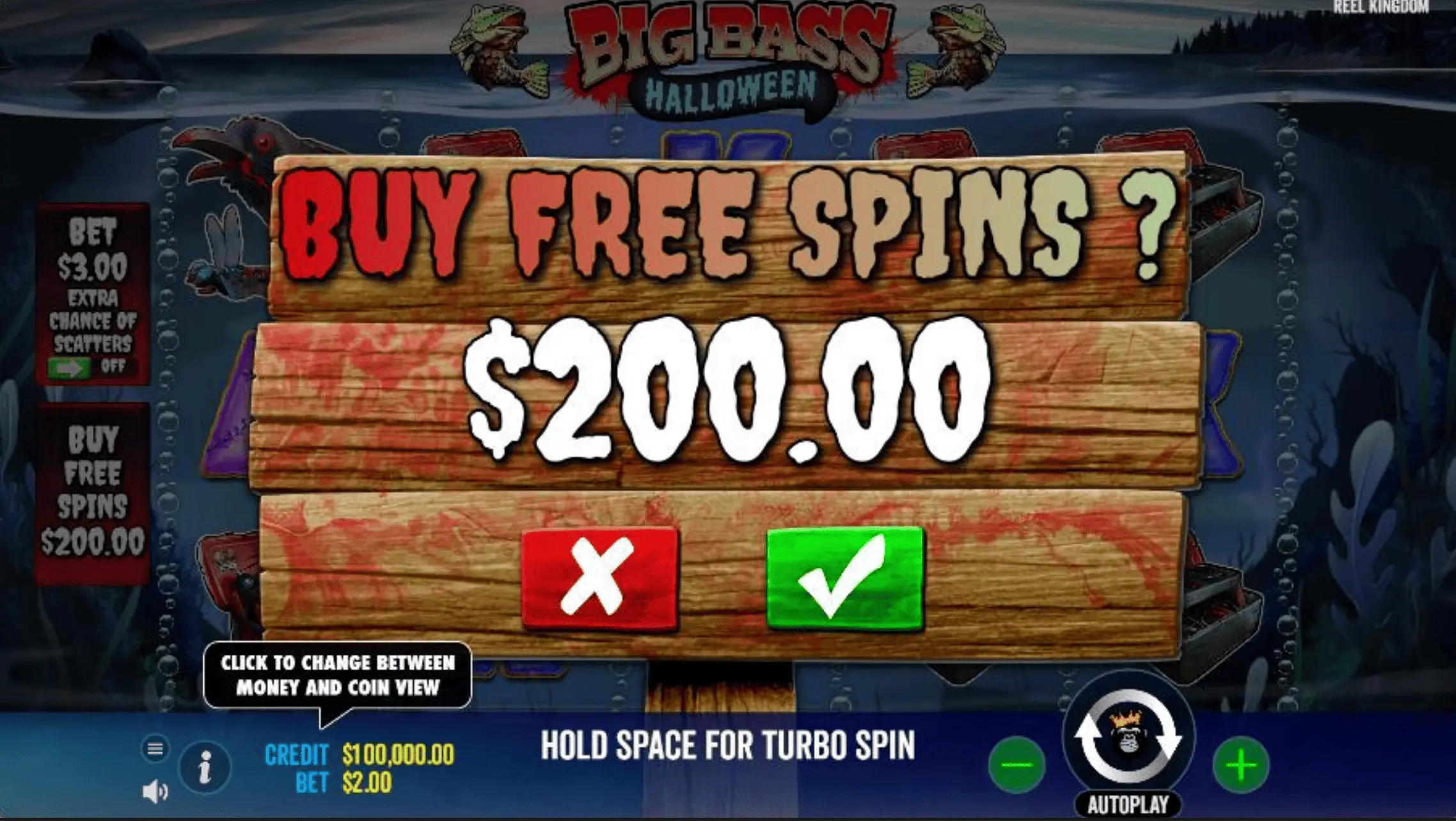 Big Bass Halloween free spins feature