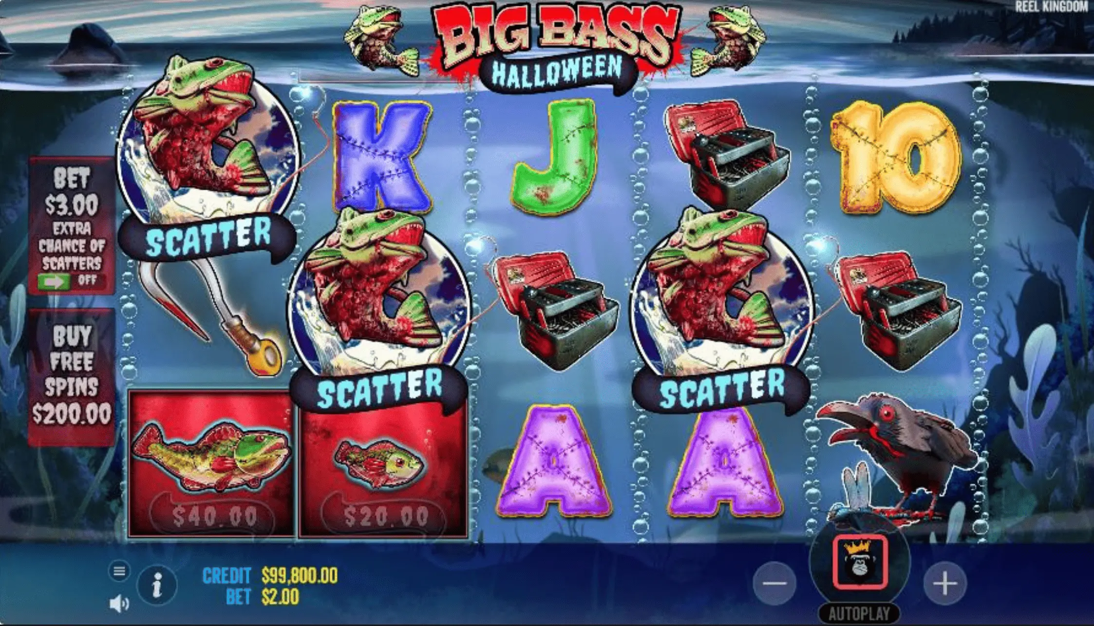 Big Bass Halloween fisherman wild collecting fish