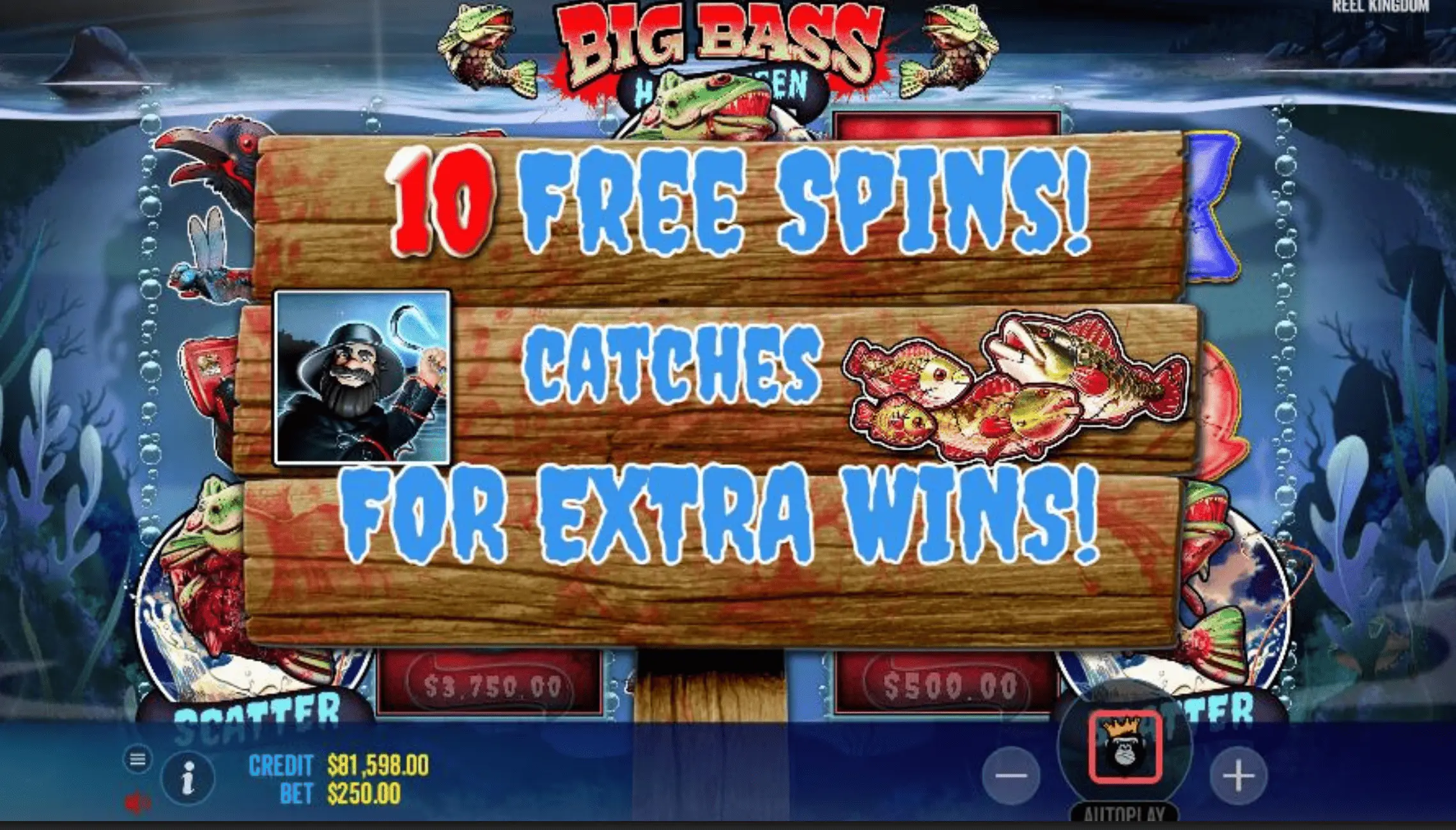 Big Bass Halloween retrigger multiplier ladder