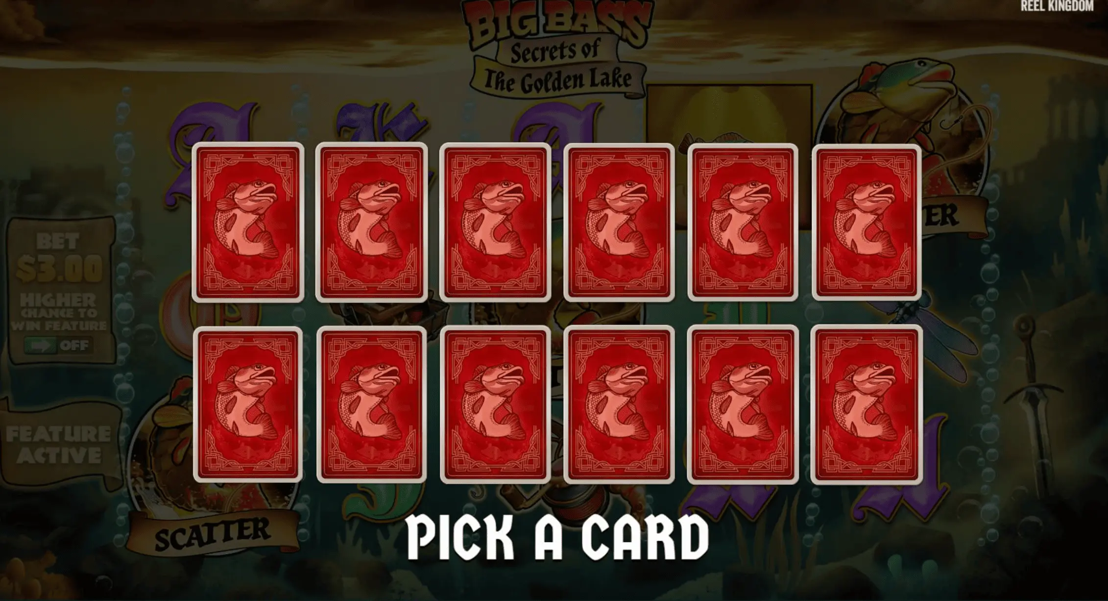 Big Bass Secrets of the Golden Lake scatter trigger