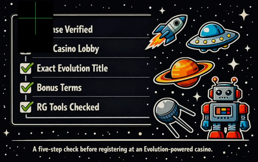 Checklist for verifying that a U.S. online casino offers Evolution games safely