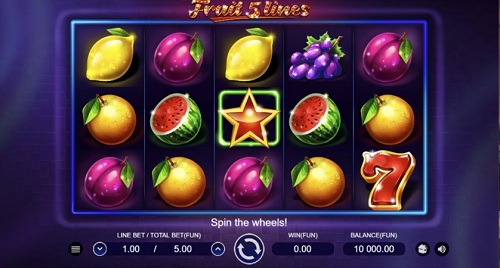Play Fruit 5 Lines