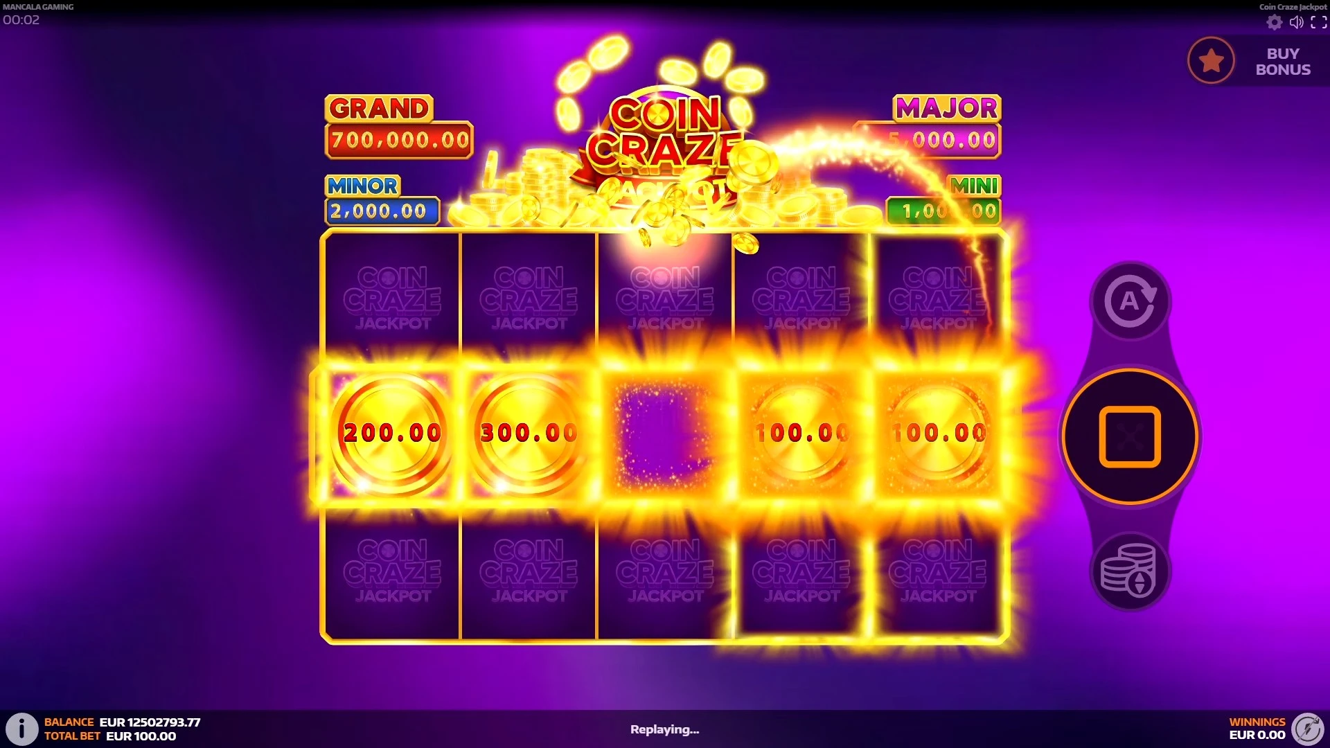 Coin Craze Power Up slot — base game overview