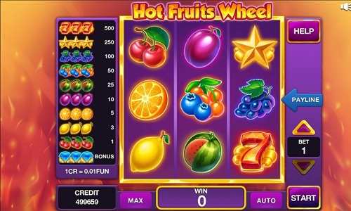 Play Hot Fruits Wheel 3x3