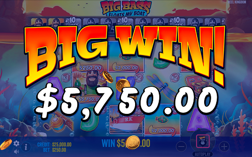 Big Bass Floats My Boat big win