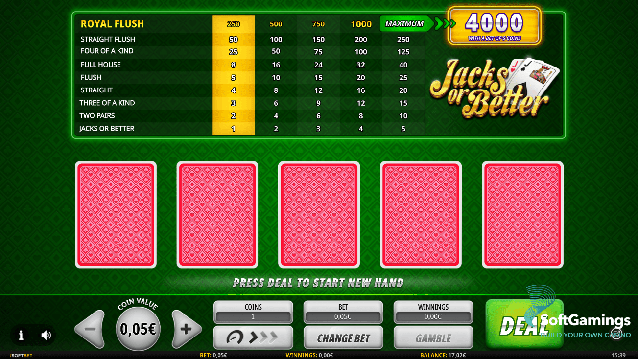Play Jacks or Better