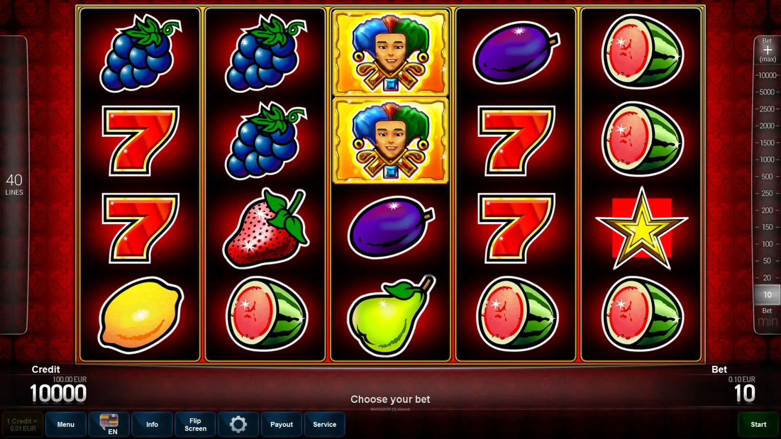 Mega Joker Novomatic slot screenshot 2