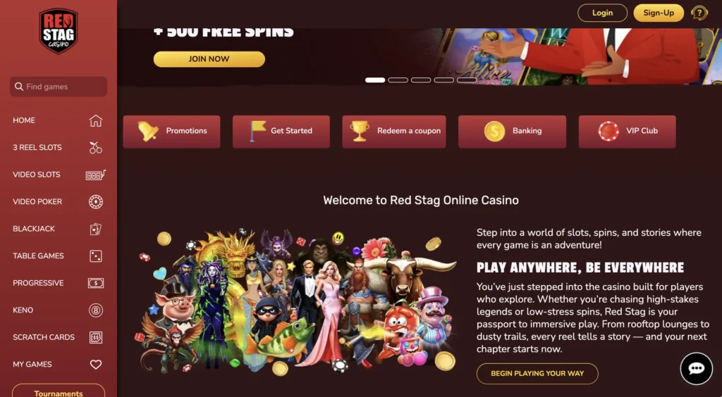 Red Stag Casino Lobby
