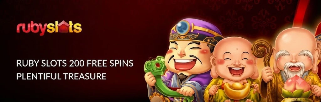 Main banner Ruby Slots 200 Free Chip No Deposit