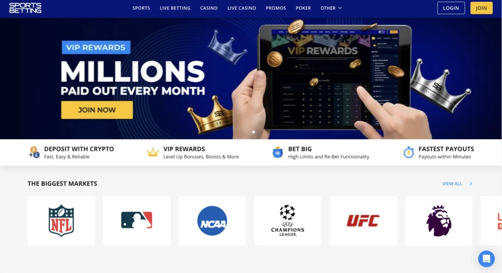 Sportsbetting.ag Casino Lobby